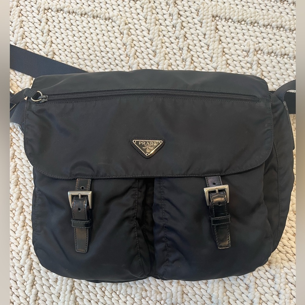 Prada nylon messenger bag